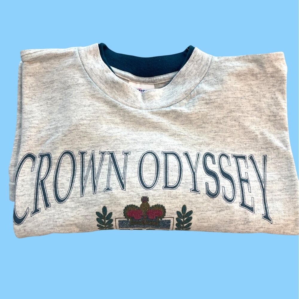XL Cotton T Shirt Green Royal Cruise Crown Odyssey Luxury Ocean Liner Ship VTG - Picture 13 of 14